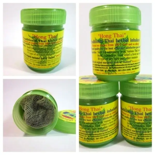 Thai Herbal Inhalant Inhaler Hong Thai Traditional  Nose flow carsick refreshing Refreshing Essences 5pcs/4Pcs/1pcs