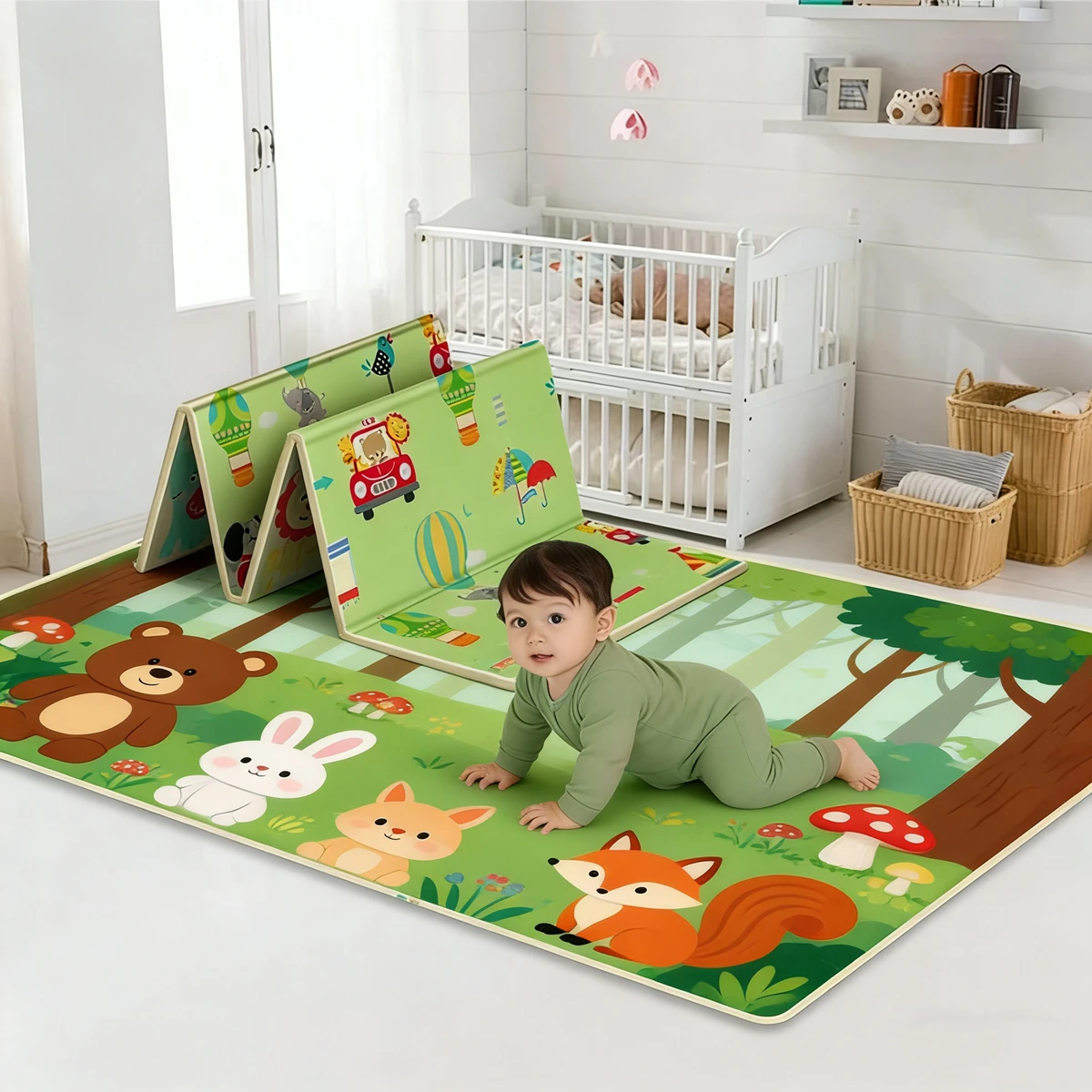 Foldable Children's Carpet Non-Toxic Baby Play Mat Educational in The Nursery Climbing Pad Kids Rug Activitys Games Toys 180*100