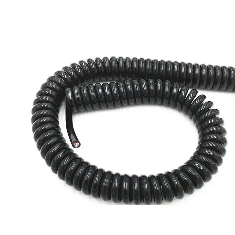 Black Multi 2/3/4/6/8 Core Wire Spring Spiral Cable Pins 0.2mm0.5mm1.5mm Power Cord Can Extend The Tensile Wires