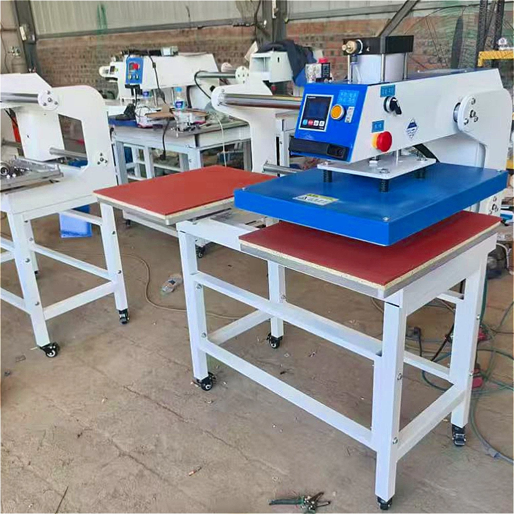Time Saving Dual Station 40*60cm White Heat Press Machine for for T-Shirt and Hoodie Bulk Order
