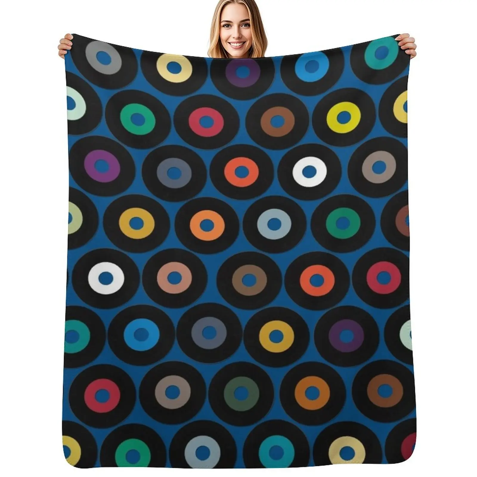 VINYL blue Throw Blanket Bed Fashionable Soft Big Luxury Brand Winter beds Soft Beds Luxury Thicken Blankets