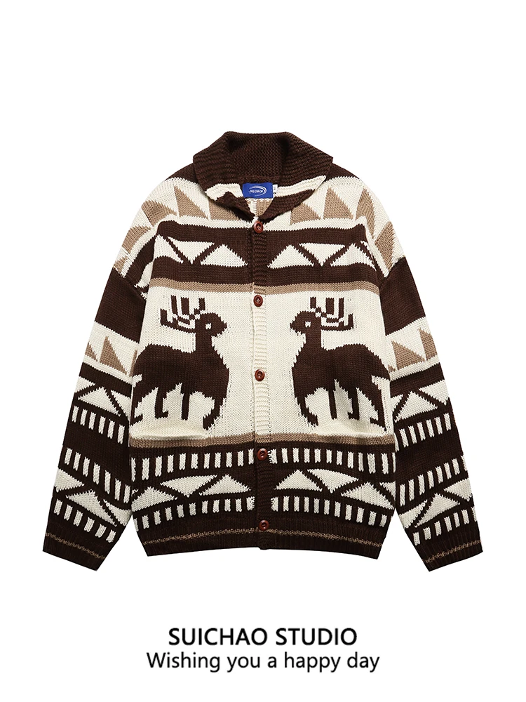 

Suichao American Retro Sle Women's Casual Loose round Ne Sweater Thermal Knitted Long Sve Top for Autumn And Winter