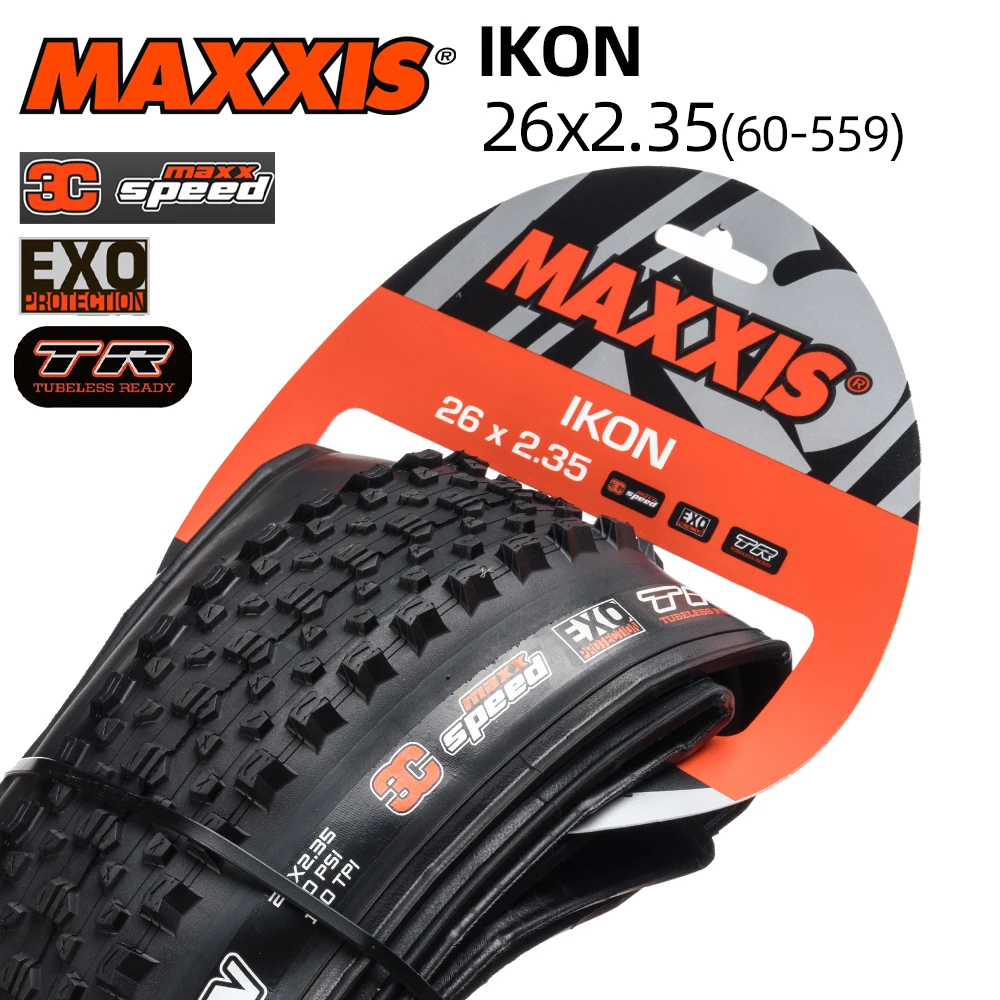 

Бескамерная горная велосипедная шина Maxxiss Ikon 26x2.35 (60-559) для MTB велосипедов, артикул ETB73499100