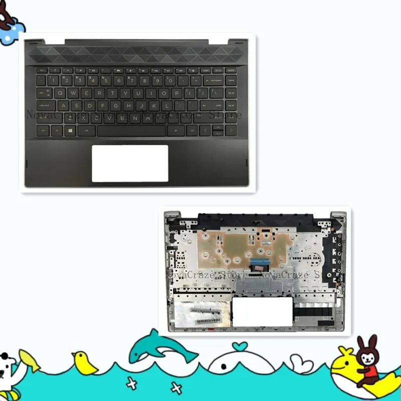 

Новинка для Pavilion x360 14-CD 14m-cd0001dx клавиатура с упором для рук L18947-001 серебристая