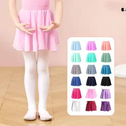 Ballet Skirt Girls Tutu Skirts For Ballet Dance Chiffon Skirts Elastic Waist Short Ballet Skirt For Girls