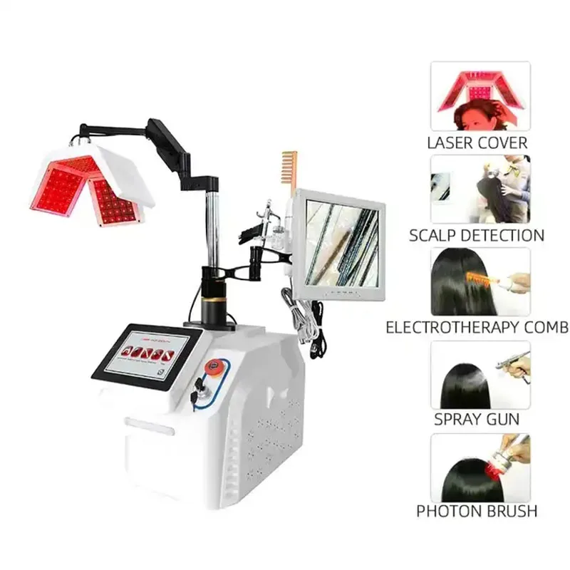 Portable 650nm Diode Laser Hair Growth Machine Regrowth Anti-Hair Loss LED Light Therapy Pro activated Hair Follicle Fast Growth