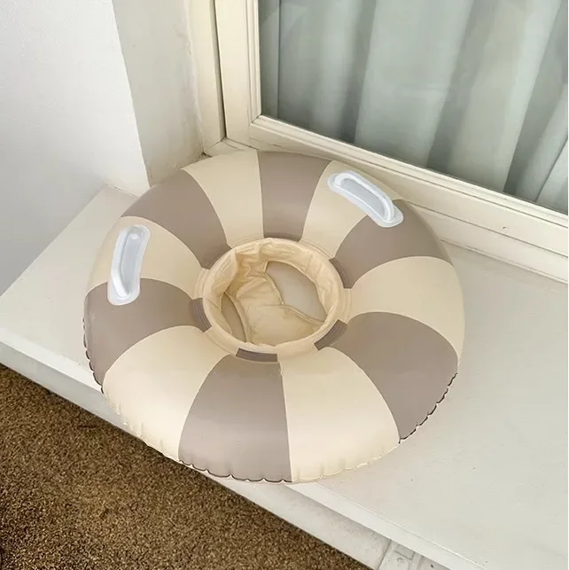Korean Instagram Baby Swimming Circle, Cartoon Bear for Boys and Colored Seat Ring, Anti Rollover Life Ring for Children