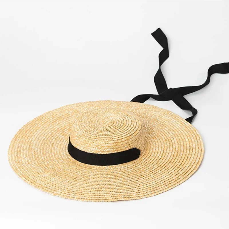 Wide Brim Straw Hat for Women Summer Woven SunHat Oversized Brim Beach Hat Holiday Children Summer Casual Sun Visor Caps