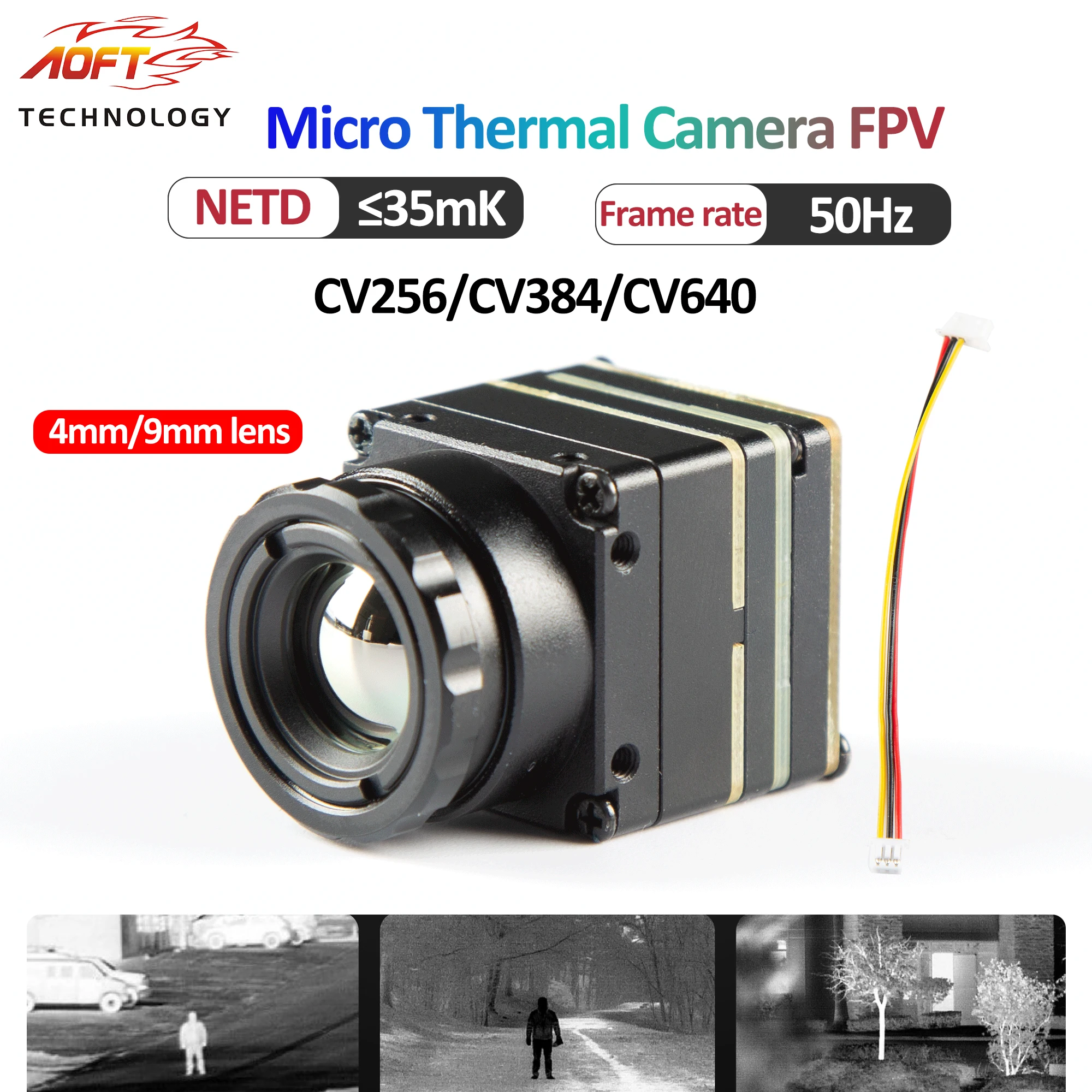 

Мини-тепловая камера FPV 256*192/384*288/640*512 с интерфейсом CVBS, модуль микротепловой камеры 4 мм/9 мм для дронов FPV