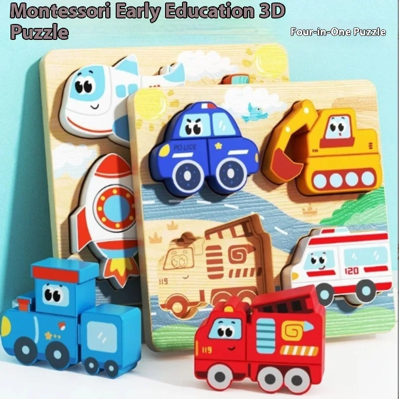 Tierpuzzles, Spielzeug, Montessori-Holzblöcke für frühes Lernen, herausfordernde interaktive Alphabetisierungsfarben, Form passend, sicheres Spiel