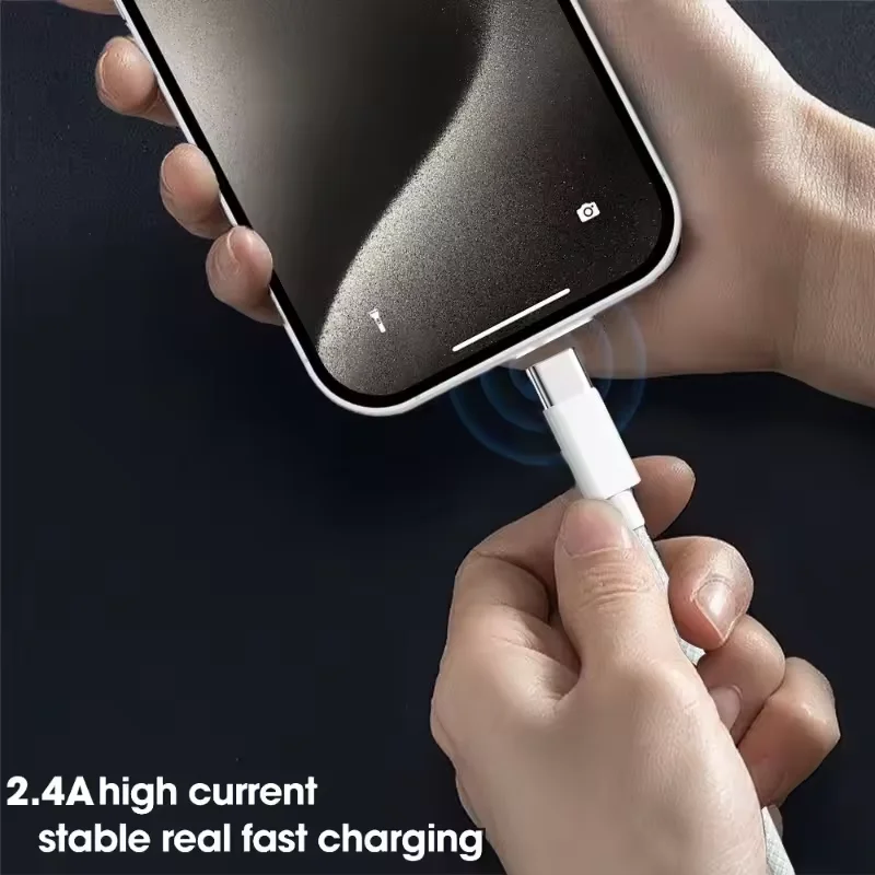 1m/1.5m/2m CarPlay USB-A to Type-C Charging Cable For iPhone 15 16 Pro Max Samsung Xiaomi USB Type C Charger Cord Braided Cables