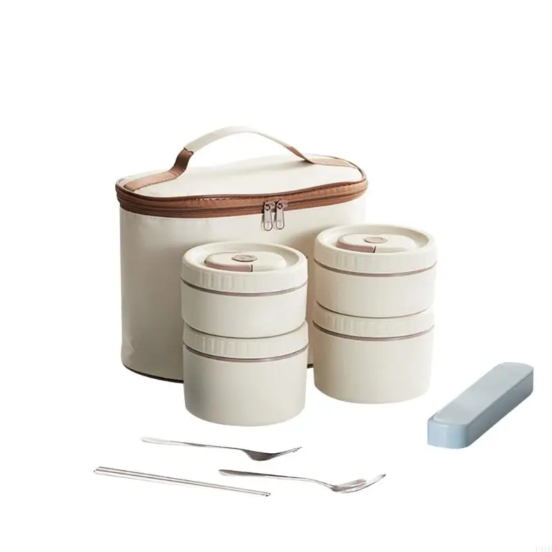 

Ланч-бокс с изоляцией из нержавеющей стали с 4 отделениями, герметичный контейнер Bentos большой емкости для взрослых, сейф для