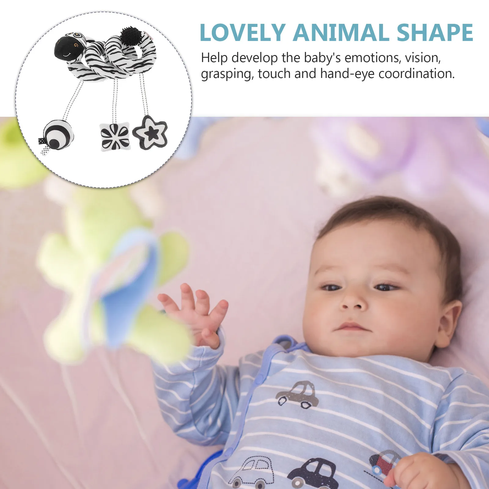 

Black and White Zebra Bed Stroller Toys for Baby Strollers Hanging Toddler