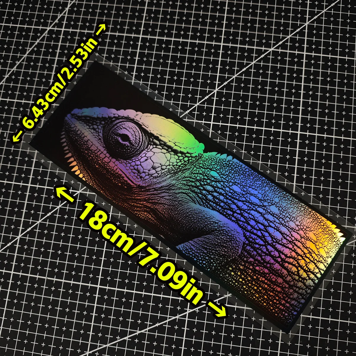 One-piece laser reflective chameleon JDM style motorcycle sticker with creative laser laser effect