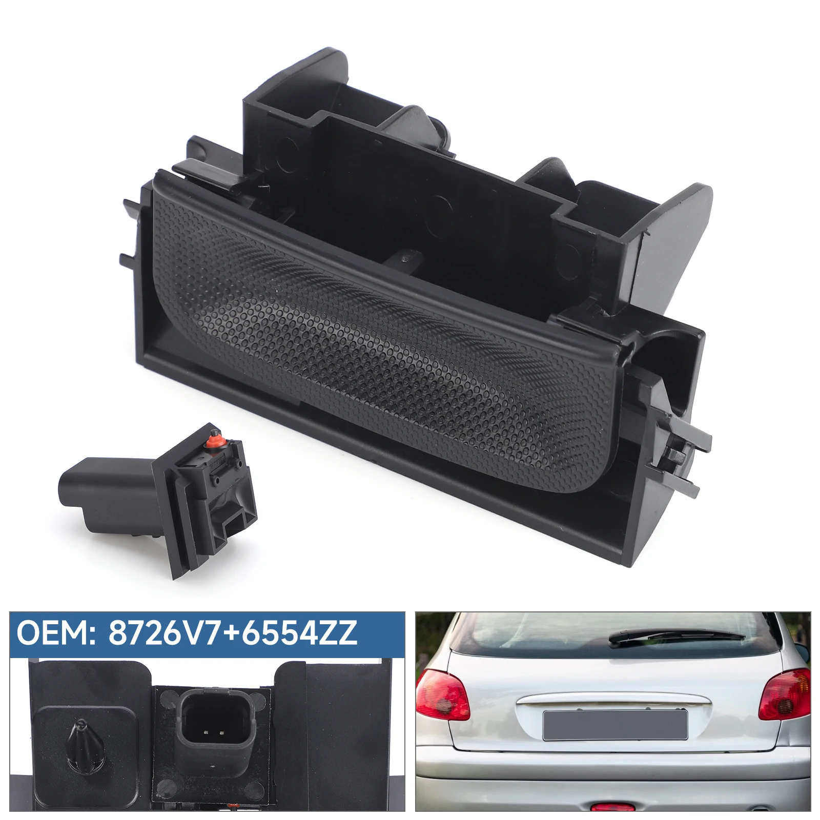 CNSPEED Boot Release Switch Black For Peugeot 206 207 307 308 407SW 5008 Citroen Xsara Picasso C3 C4 C4 Picasso 6554V5 8726V7