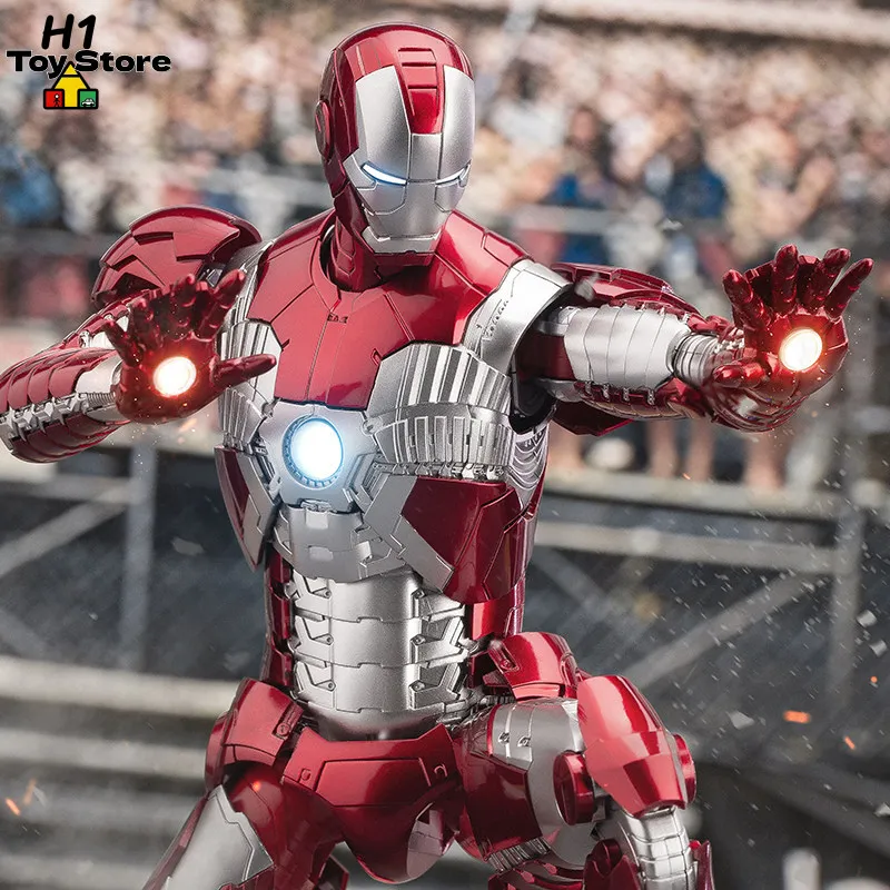 

Morstorm Iron Man MK5 DIY Assembly Model Kit Marvel Avengers Iron Man 2 Collectible Action Figure For Movie Fans Desktop Display