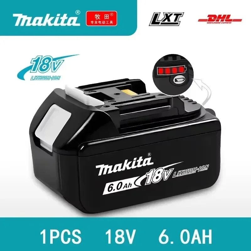 Makita-Akku, wiederaufladbarer 18V6,0Ah Lithium-Akku, Makita 18V BL1840, BL1830, BL1850, BL1850B Original-Makita-Werkzeugakku
