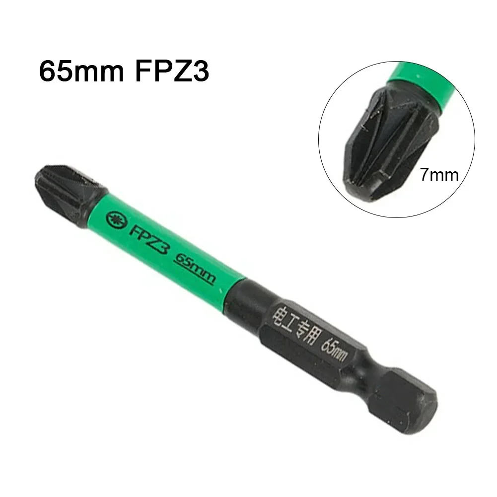 3Pcs 65mm Magnetic Special Slotted Cross PZ Screwdriver Bits FPZ1 FPZ2 FPZ3 For Circuit Breakers Electric Tools For Electrician