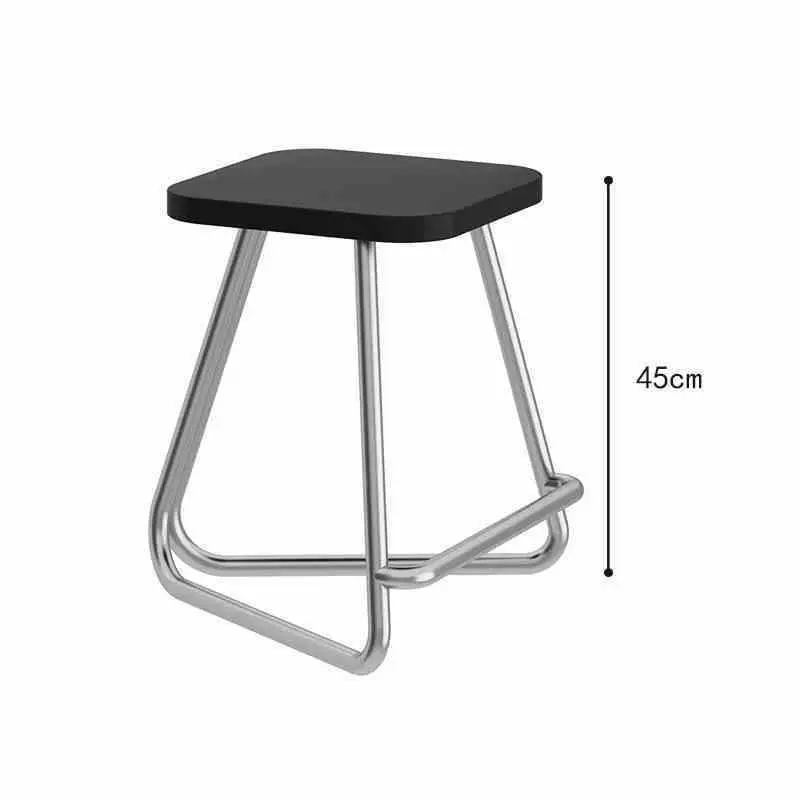 Medieval solid wood small square stool simple home cafe dining stool