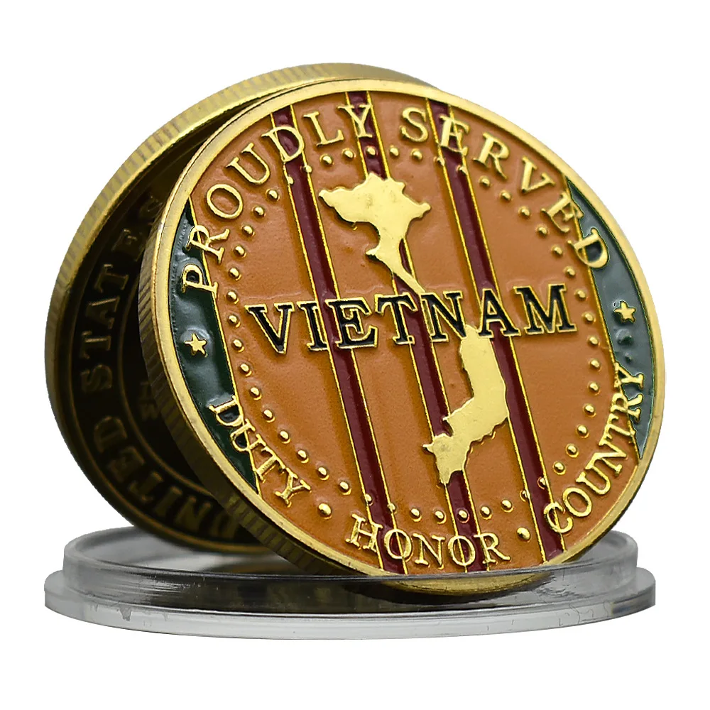 U.S. Marine Corps Commemorative Coin Souvenir Vietnam War Gold Coin Military Memorabilia Collectible Gift