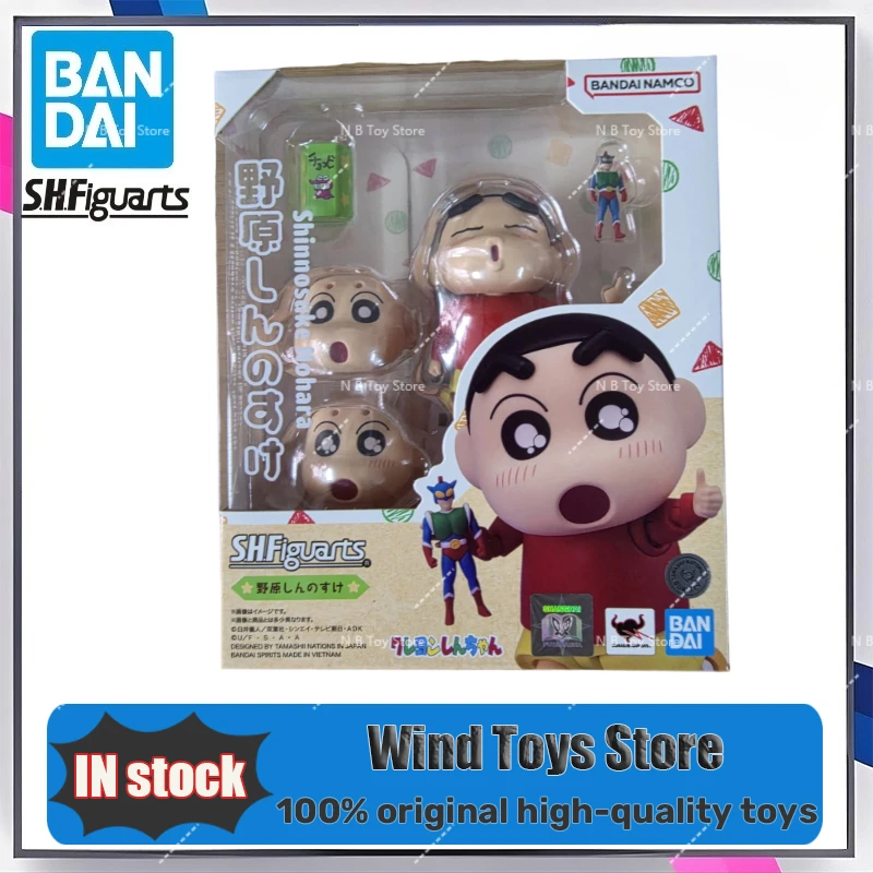 En Stock figurines Bandai originales S.H.Figuarts SHF Shinnosuke Nohara 8.5 CM figurines d'action Anime modèle Collection jouets cadeaux