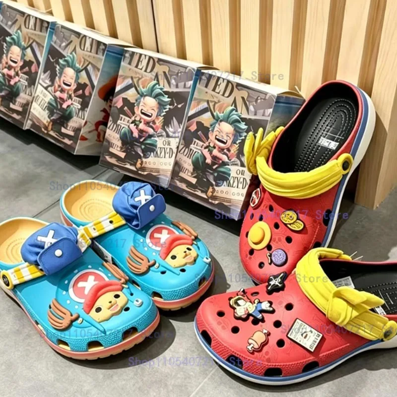 

New One Piece Tony Tony Chopper Shoes Anime Luffy Slippers For Home Outdoor Beach Sandals Cosplay Props Toy