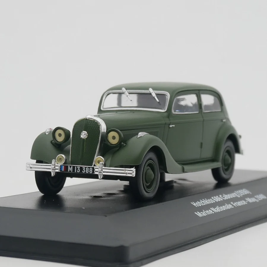 

Diecast IXO 1:43 Scale Hotchkiss 686 Cabourg 1936 French Marine Army Vehicle Alloy Car Model Collectible Toy Gift Souvenir