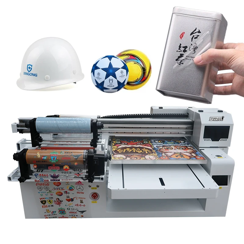 600mm uv roll-flatbed all in one printer A1 uv leather bags phone case printing machine roll to roll printers