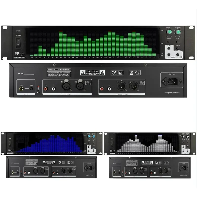 PP-131 Rack-Mounted 2U Display Equalizer Audio Level Amplifier Spectrum Analyzer Led Stage Power Supply