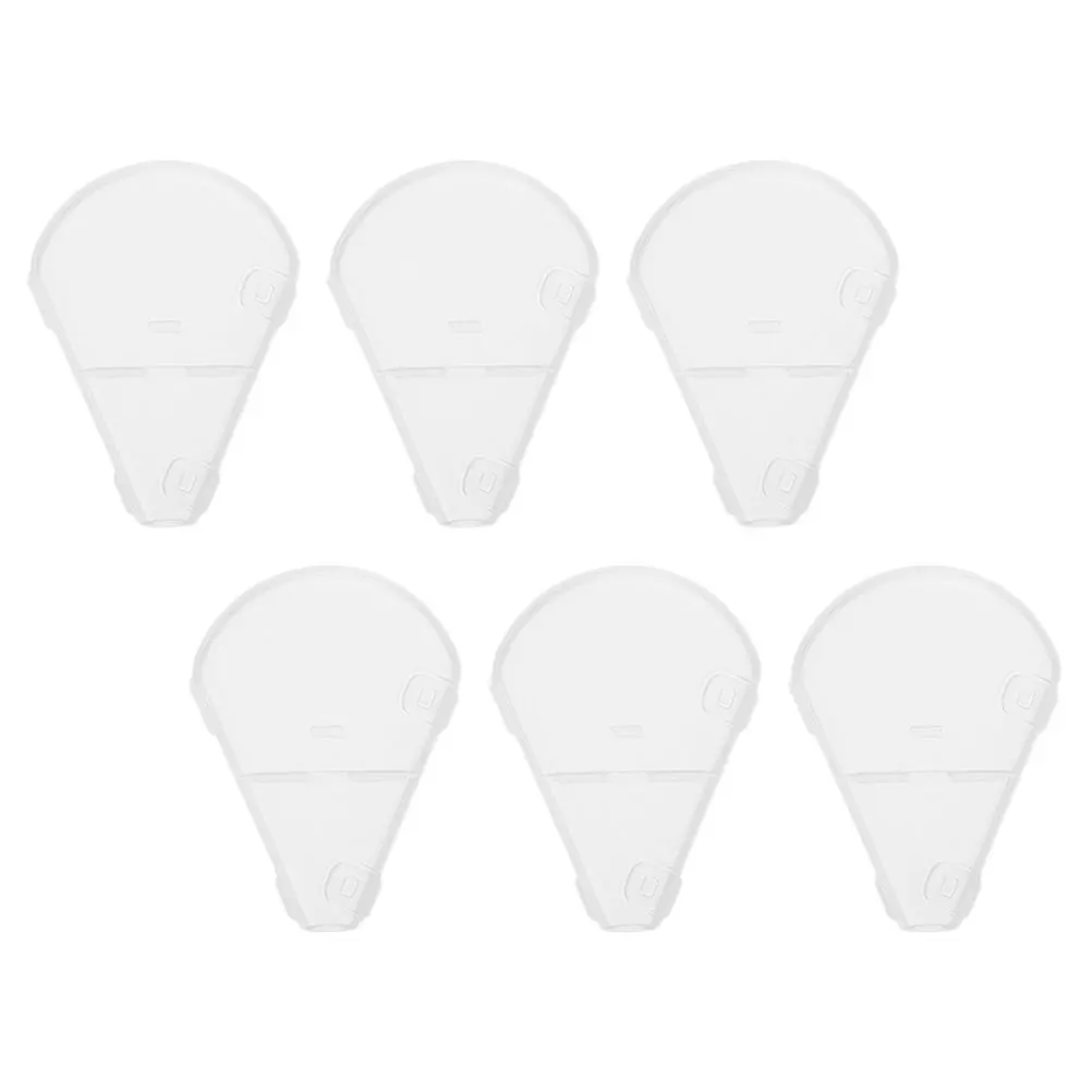 

6 Pcs White Highlighter Brush Covers Plastic Protector Caps Makeup Brushes Easy Lightweight Anti Collision Cosmetics