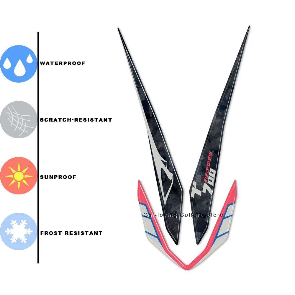 สติกเกอร์ป้องกันกันน้ำสติกเกอร์ตกแต่งบังโคลนรถจักรยานยนต์สติกเกอร์ตกแต่ง3D รถจักรยานยนต์สำหรับ Yamaha Tenere 700 World Rally