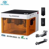 YEE   AtomStack P1 Mini Desktop Dual   Engraving Machine for Metal Jewelry Necklace Ring  Plastic Wood