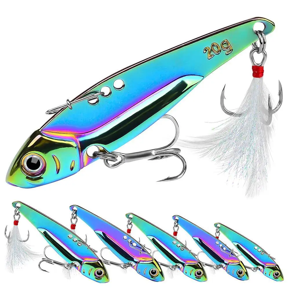 

Artificial Hard Fishing Lure 5g 7g 12g 15g 20g Metal Vib Lure Bait Long-range 3D Eyes Vibrations Fishing Bait