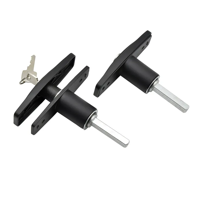 Black Pop-Up T Handle Lock with Washer Threadless for Truck Bed Cover Camper Top Clockwise Operation