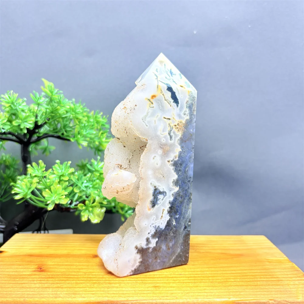 Natural Sphalerite Geode Obelisk Crystal Home Office Decor Reiki Healing Meditation Energy Witchcraft Prayer Gift