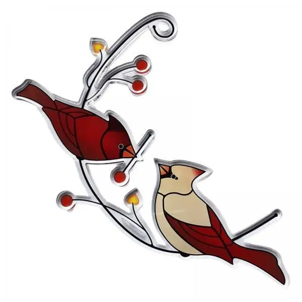 Crystal Birds Window Hanging Suncatcher Acrylic Pendant for Living Room Garden Wall Decoration