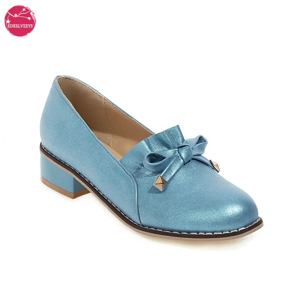 Damen süße Bowknot Lolita Stil Perlen glanz Low-Heel Schuhe-College britische Wohnung einfache elegante Mode Pumps japanische jk