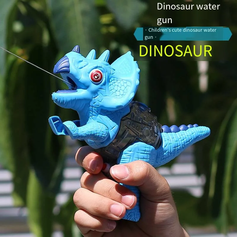 Internet Celebrity Simulation Dinosaur Water Gun Tyrannosaurus Children Press Water Gun Triceratops Summer Water Toys