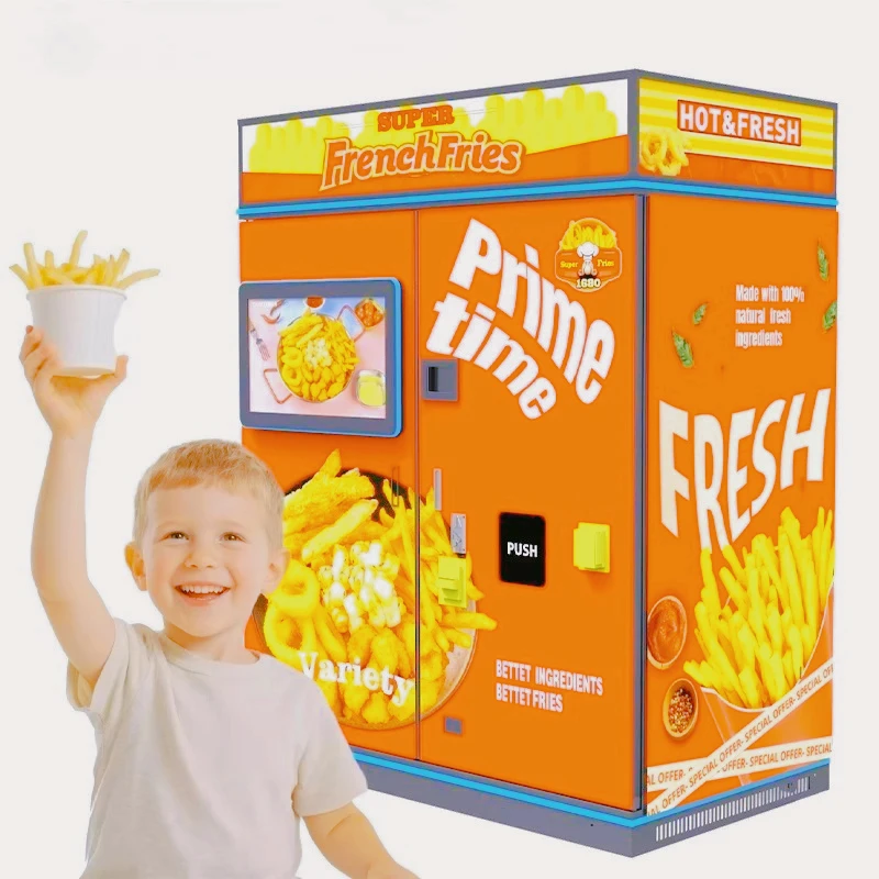 French Fries Vending Machine Fully Automatic 35 Second French Fries Machine Automatic Potato Chips Vending Machine for Poland