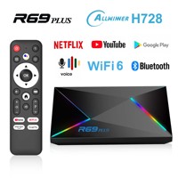 R69 Plus TV Box Android14 Allwinner H728 Youtube google assistant BT5.0 dual 2.4G&5G Wifi6 USB3.0 RAM 4GB ROM 64GB Smart TV box