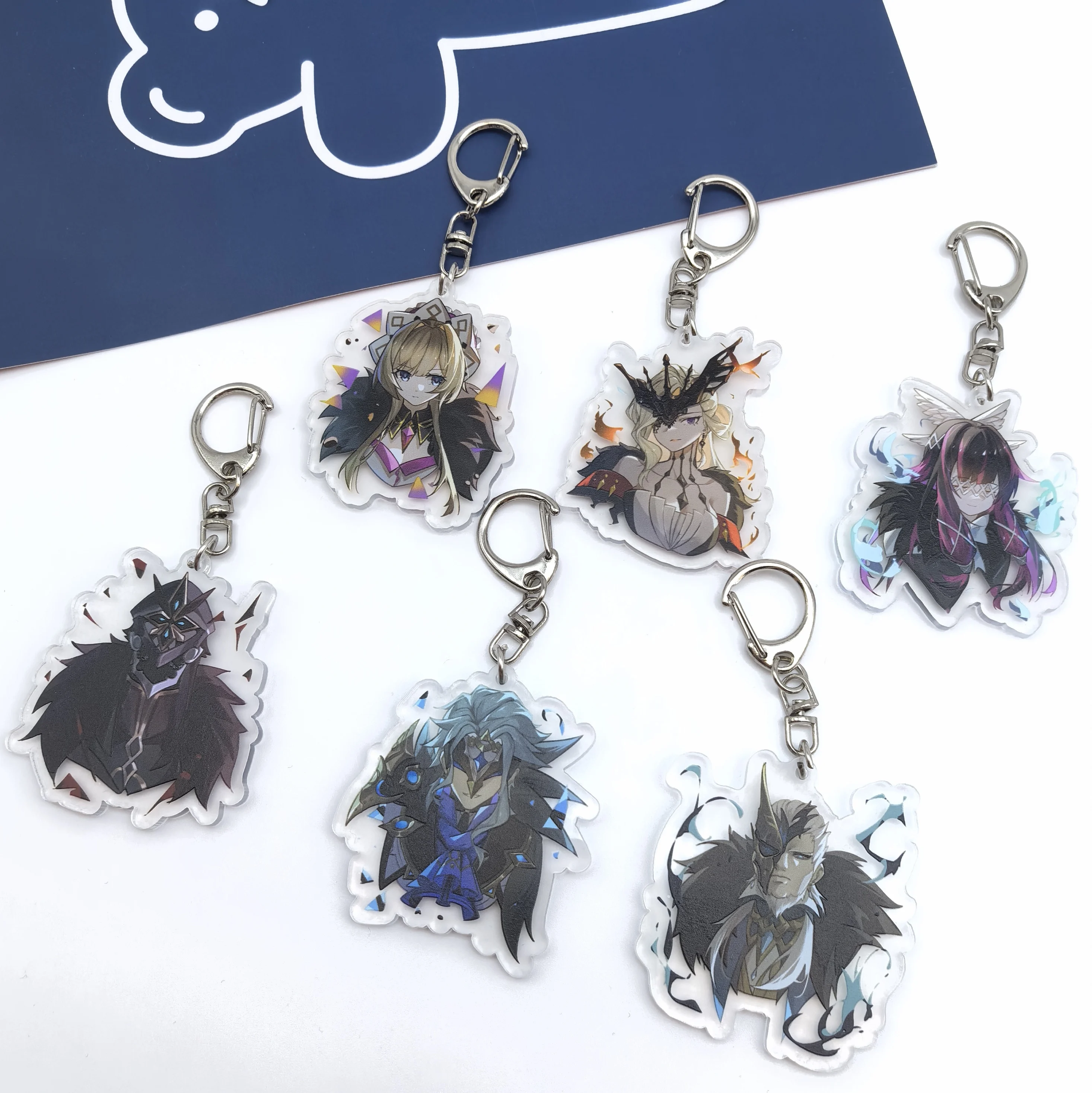 1Pc Anime Game Genshin Impact Fatui Scaramouche Dottore Girl Boy Keyring  Backpacks Car Keychain Accessories Men Acrylic Keyring