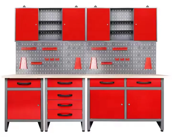 Рабочая станция для гаража Модульный верстак Шкаф для инструментов Шкаф для мастерской Стальной нагрудный верстак для инструментов Прочный гаражный шкаф для хранения вещей