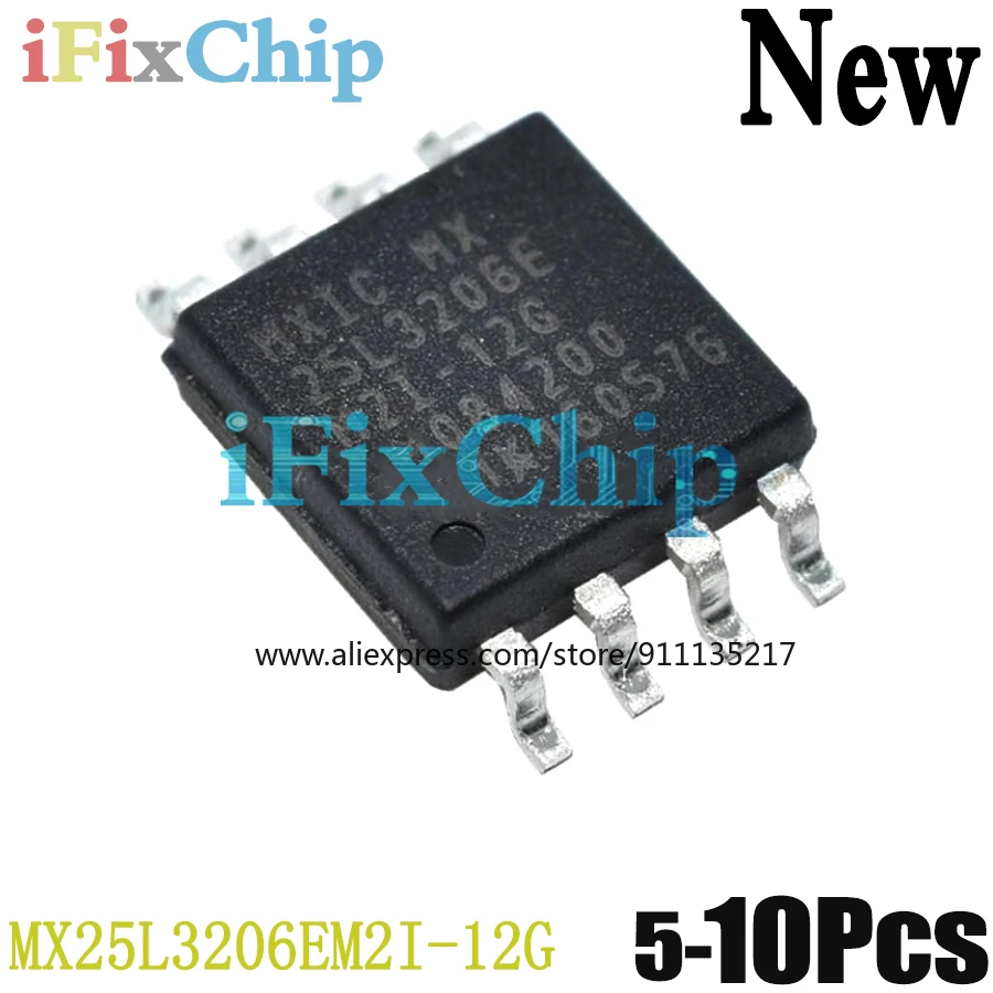 (5-10piece)100% New MX25L3206EM2I-12G MX25L3206E 25L3206E sop-8 Chipset