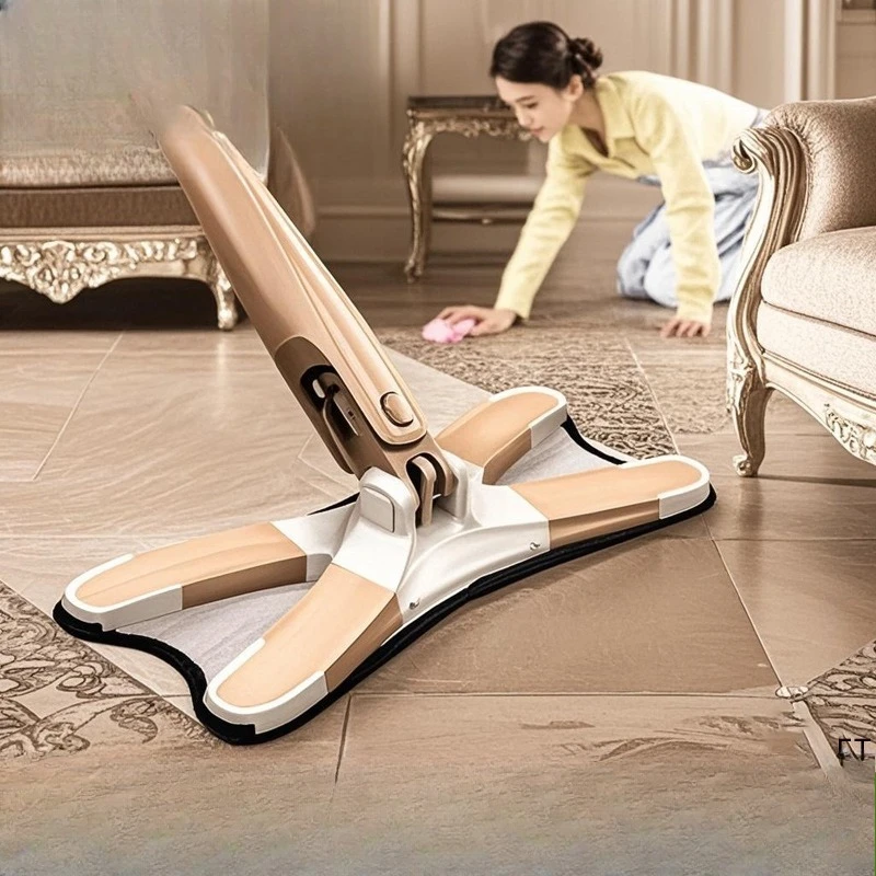 Lazy hand-washing flat mop hand-washing rotating twist water tile wooden floor dry and wet flat mop