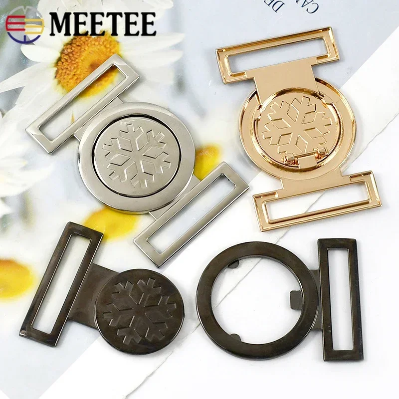 1-5Pcs 40mm Metal Buckle For Bag Strap Coat Down Jacket Decorative Clasp Belt Waistband Clothes Snap Hook Button DIY Accessories