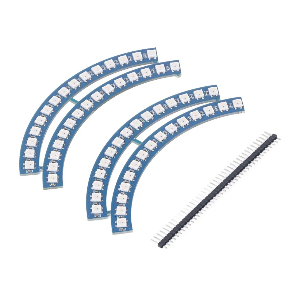 

Светодиодная RGB-лента WS2812 с 60 светодиодами, последовательный порт, высокая яркость, 256 уровней яркости, для настенных часов