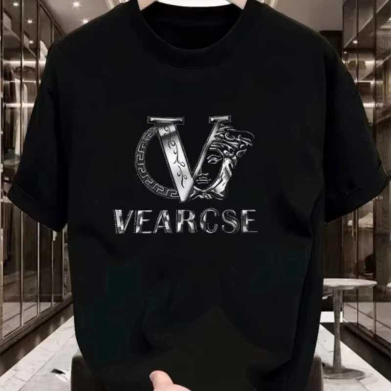 2026 New Men's cotton Oversized Luxury Graphics Fashionable Shirt Summer Women's Hot Sale O-neck Short Sleeve Tshirt