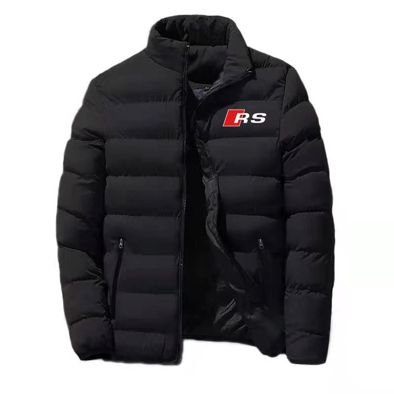 

2024 Autumn Selling Audi-RS England style Print Solid Color Cotton Men Long Sleeve Popular Jacket Zip Comfortable Down Jacket