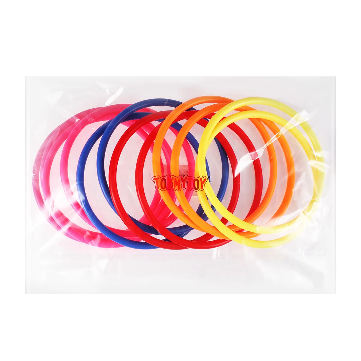 TOYMYTOY 12PCS Assorted Colors Toss Rings for Carnival Garden Backyard Outdoor Games (Random Color) Throwing Toy