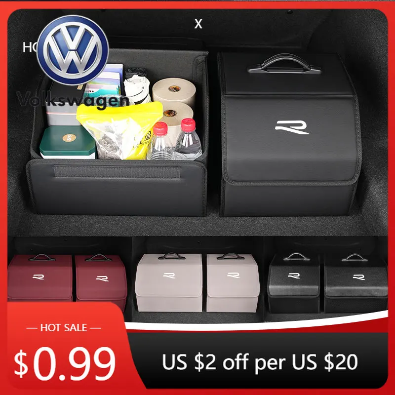 

Горячая новинка 2026: Складной органайзер для багажника Volkswagen (VW) большой емкости для Golf 4, 5, 6, 7, GTI, Tiguan, Passat